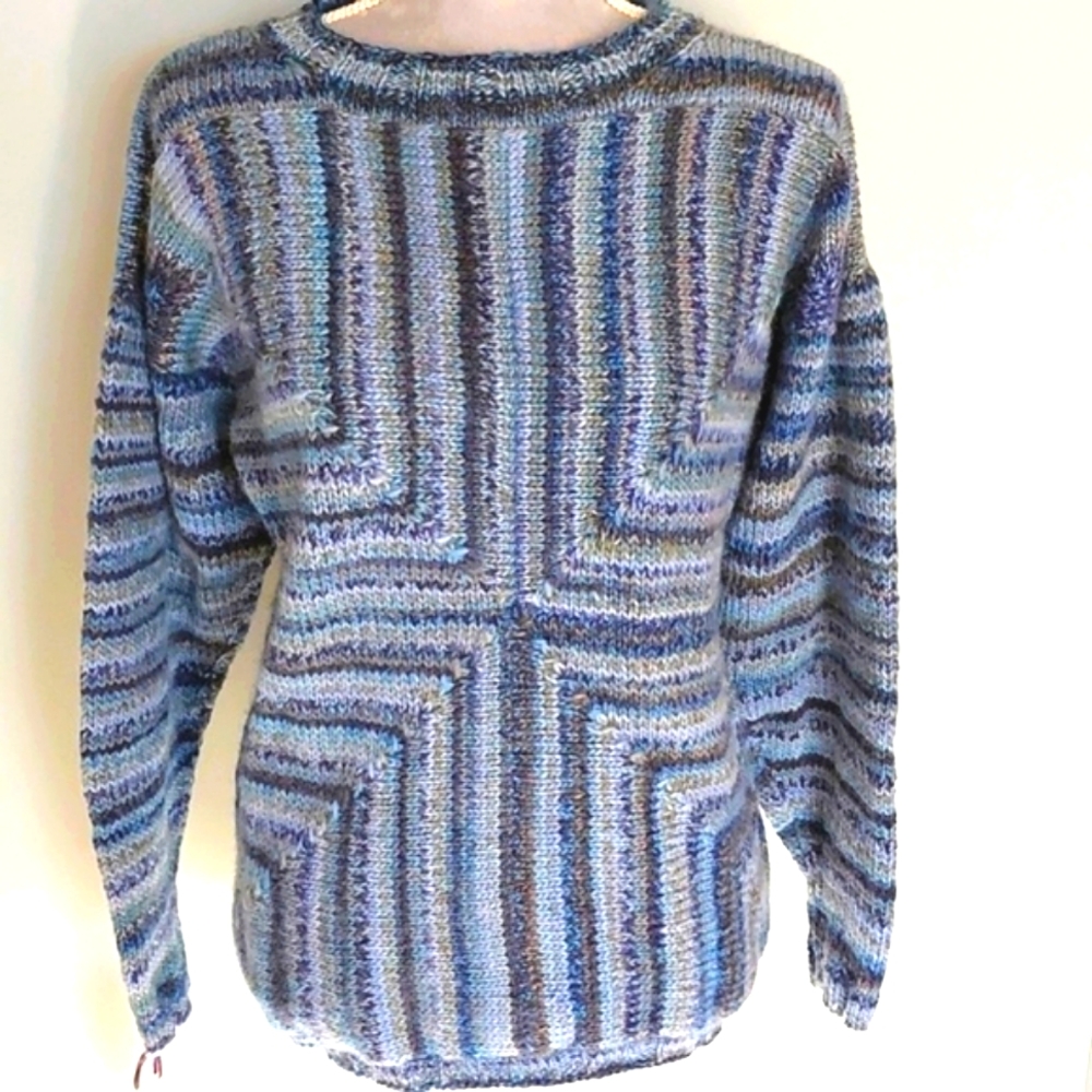 Handknit mitered square pullover by Closeknit